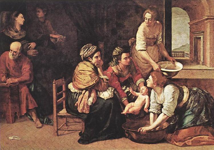 GENTILESCHI, Artemisia Birth of St John the Baptist dfg Norge oil painting art